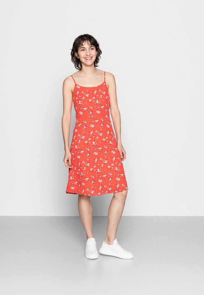 Women\'s Anna Field STRAPPA FIT AND FLARE Day Dress Red | WYTNFLR-10