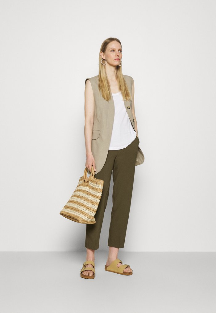 Women's Anna Field Trousers Khaki | ZADORWB-59