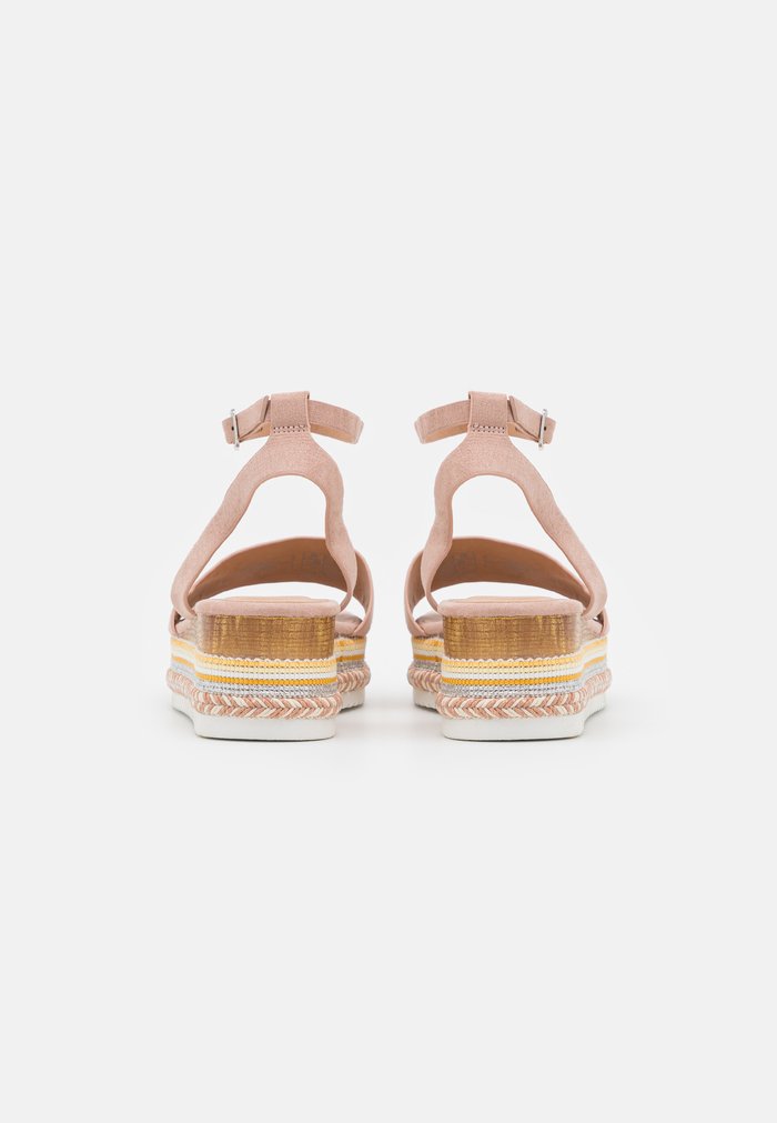 Women's Anna Field Wedge platform Buckle Sandals Light Pink | ABVZPLE-52