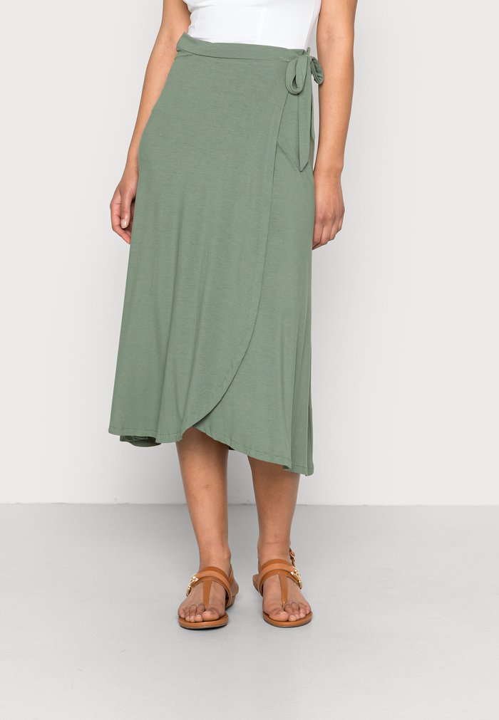 Women\'s Anna Field Wrap Skirts Light Green | YHENVDF-74